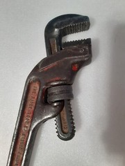 RIDGID Offset 12&Prime; Steel Pipe Wrench E12 Red USA Tool
