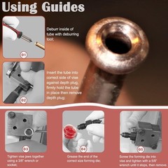 33260 Flaring Tool Kit for Creating Single/Double Flares on 3/16&Prime; & 1/4&Prime; Tubing