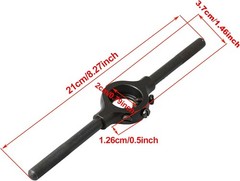 Metal 3.7cm Dia 1.0&Prime; Round Die Stock Holder Thread Tap Wrench Handle 20.5cm Leng