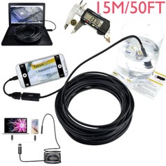 50 FT Pipe Inspection Camera USB Video Sewer Drain-Cleaner,Water-proof