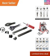 9-Piece Drain Cleaning Kit for Heavy-Duty Cables &ndash; Professional-Grade Tools f&hellip;
