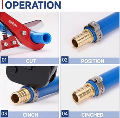 KIT-BJ02 One-Handed PEX Crimping Tool Kit &ndash; 34 Pieces for Efficient Plumbing