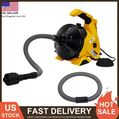 30Ft x3/10&rdquo; Sewer Snake Drain Auger Cleaner Cleaning Machine for 3/4&rdquo;-2&rdquo; Pipe