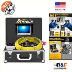 7-Inch 100FT Plumbing Camera with DVR Recording & Water Resistance