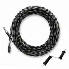 Drain Cleaning Cable, 50 Ft x 3/8&Prime; Professional Drain Snake, 10 mm Flexible H&hellip;