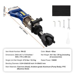 Electric Rebar Bender 1500W, Bends 6-20mm in 4 Sec