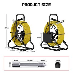 DVR Sewer Pipe Inspection 4.3&rdquo; Drain Pipeline Industrial Endoscope 5600mah 30M