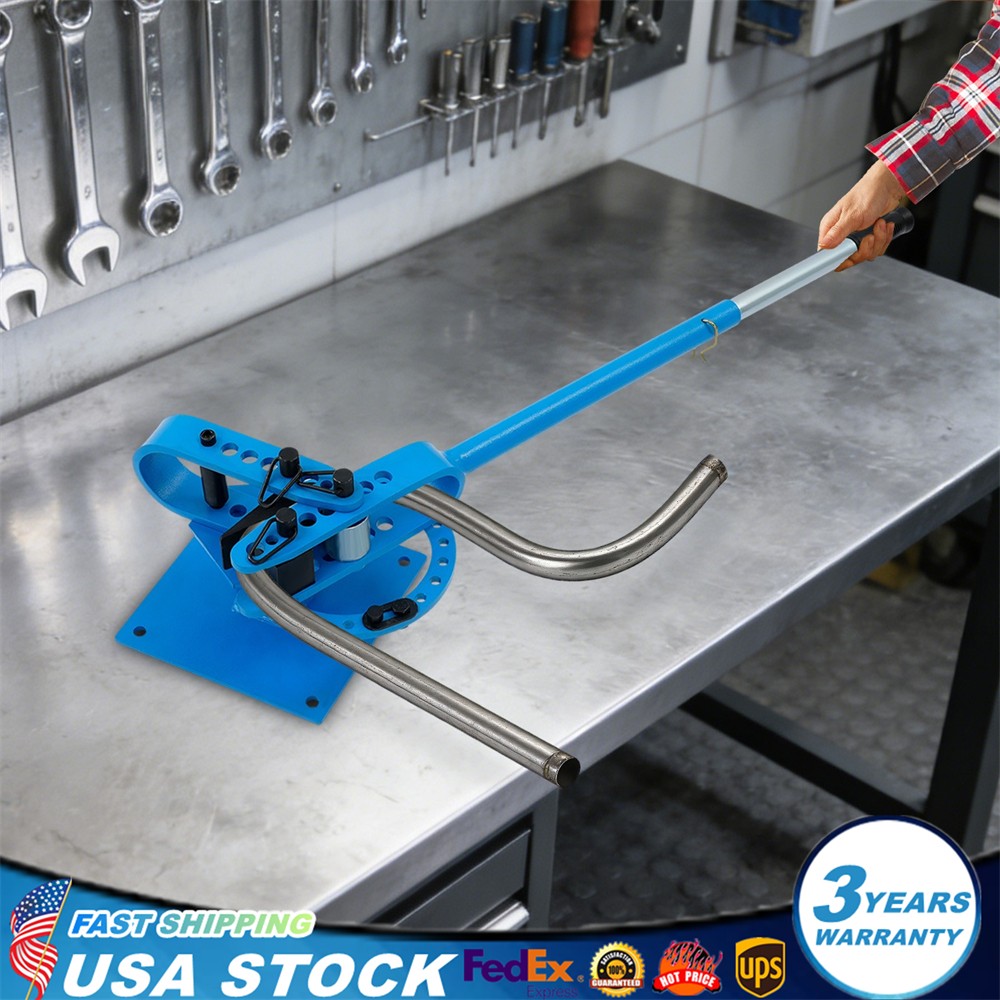 Premium Pipe Tube Bender 1&rdquo;-3&rdquo; inch Manual Tube Bender w/ 7 Dies Tubing Metal