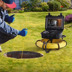 VEVOR 300ft/91.5m Sewer Camera Drain Pipe Inspection Camera 9 In LCD Monitor