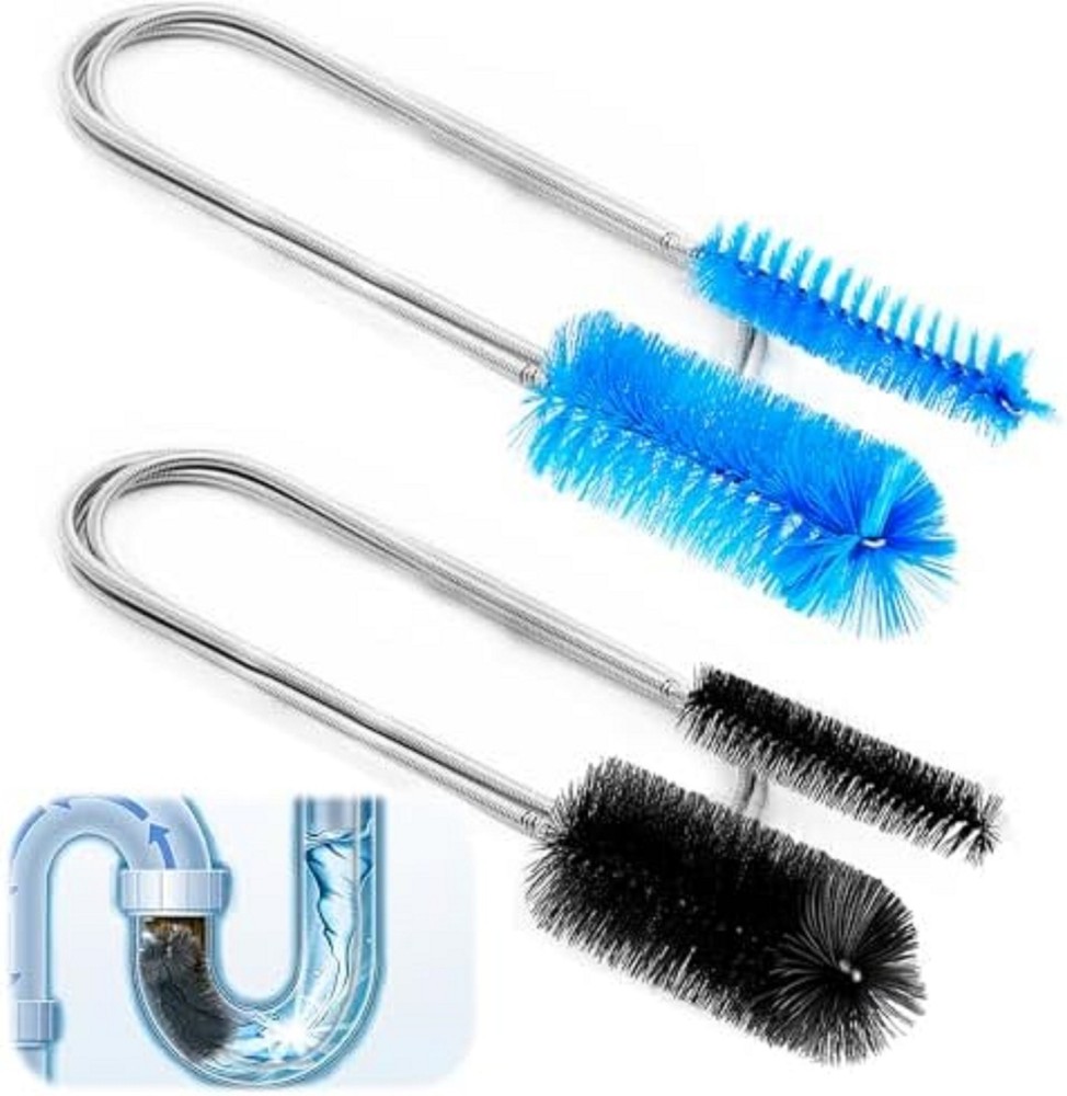 2 Pcs Flexible Drain Pipe Cleaning Brush, 36&Prime; Extra Long Double Ended Nylon Bris