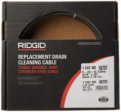 Drain Cleaning Cable 5/16&Prime; x 35ft, Flexible Sewer Auger, Heavy-Duty Pipe Cleaner