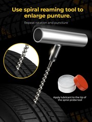Tire Repair Kit with Plugs Fix Punctures & Plug Flats with Ease Heavy Duty Flat