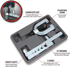 Versatile 37 Degree Flaring Tool Set with Bar & Yoke &ndash; Ideal for DIY Enthusiasts