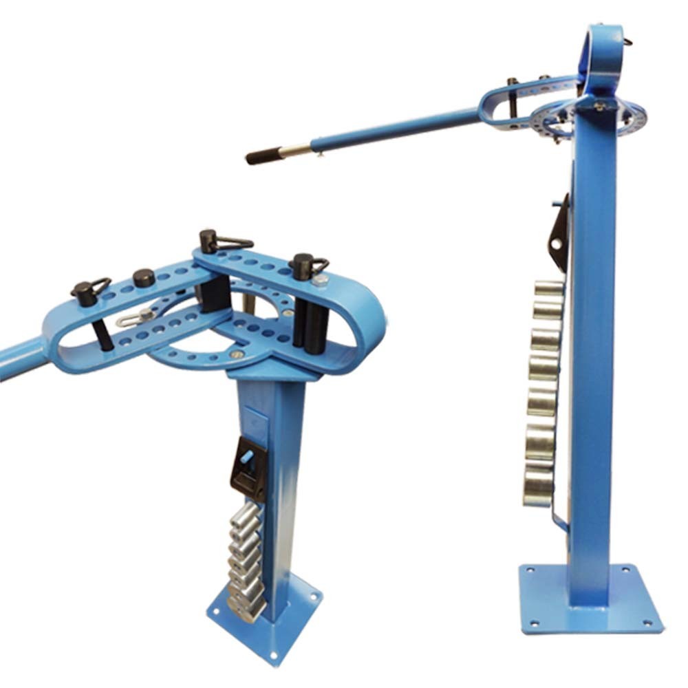 Manual Floor Mountable Pedestal Compact Metal Bender Bending 7 Dies 1&Prime; &ndash; 3