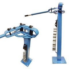 Manual Floor Mountable Pedestal Compact Metal Bender Bending 7 Dies 1&Prime; &ndash; 3