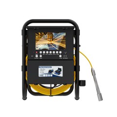 HD 1080P Sewer Pipe Inspection Camera with Keyboard Meter Counter 7&Prime; Monitor 50M