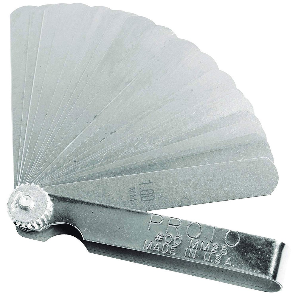 25 Blade Metric Feeler Gauge Set 1/2&Prime; x 3-5/16&Prime; Blades