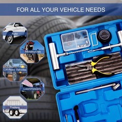 Flat Tire Repair Kit with Plug 68 Pcs for Car, Motorcycle, ATV, Jeep, Truck, &hellip;