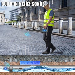 Sewer Drain Camera w/ 512hz Locator Pipe Inspection Camera Self Leveling 50m