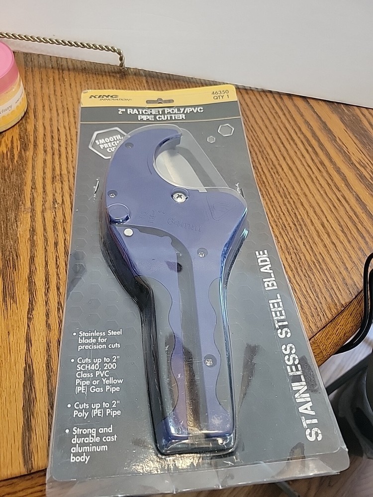 Husky 2&Prime; PVC, CPVC PP PEX PE piping Ratcheting PVC Cutter quick change blade
