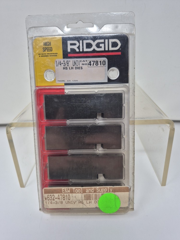 Ridgid 47810 Universal Dies 1/4-3/8 HS LH