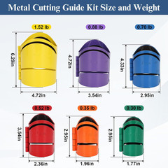 Magnetic Pipe Cutting Guide Kit &ndash; 6 Pieces for 45&deg;, 90&deg;, 22.5&deg; Cuts