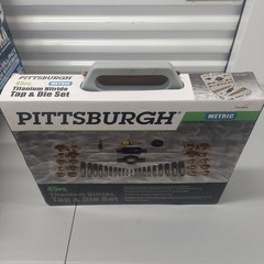 PITTSBURGH 45pc Titanium Nitride Metric Tap & Die Set &ndash; Thread Repair & Creation