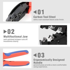 iCrimp Spark Plug Wire Crimper, Ratchet Wire Crimping and Stripping Tool for Spa