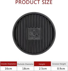 JHJEWH Plunger Tray Mat,Universal Toilet Holder Drip Black