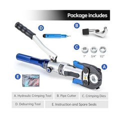 IBOSAD Copper Tube Fittings Hydraulic Pipe Crimping Tool with 1/2 inch,3/4 in&hellip;