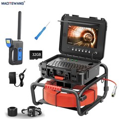 50m Pipe Inspection Camera 512hz Locator Self-leveling Sewer Camera 10&rdquo; Monitor