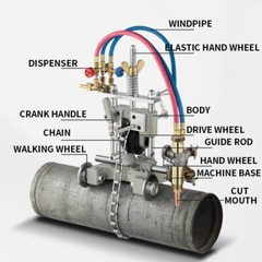 CG2-11G Manual Gas Pipe Cutting Cutter Machine Flame Cutting machine 100-600MM-