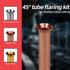 Tubing Flaring Tool Kit, 7 Dies 3/16-3/4 Inch 45 Degree Eccentric Flaring Too&hellip;