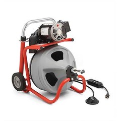Ridgid174; K-400 Drum Machine W/Bulb Auger Gloves 115V 60HZ1/3HP 75&Prime;L x 1/2&Prime;W