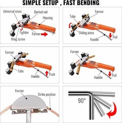 Aluminum Alloy Ratcheting Pipe Bender &ndash; 1/4&Prime;-7/8&Prime; O.D. & 7 Bending Dies