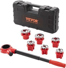 Compact Ratchet Pipe Threading Kit with Durable Dies &ndash; Ideal for DIY Projects