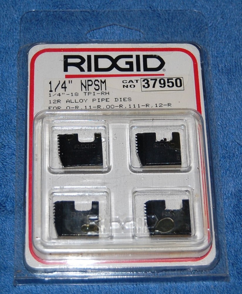 Ridgid 37950 1/4&Prime; NPSM Alloy Pipe Dies, New