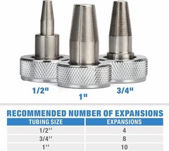PEX Expander Tool Set Aluminum 1/2 3/4 1 Inch for Plumbing Fittings