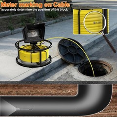 ESANHAO Sewer Camera 100ft Drain Pipe Camera Plumbing Snake
