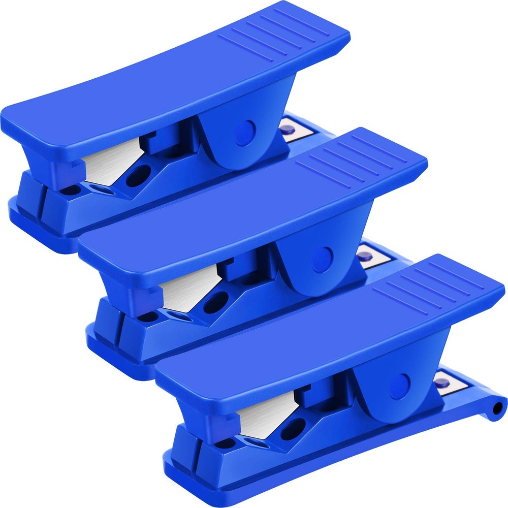 3 Pieces PTFE Plastic Tubing Cutter Hose Tube Pipe Accurate Blue