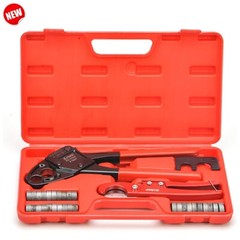 Angle PEX Crimping Tool w/ Pipe Cutter for 1/2&Prime; & 3/4&Prime; PEX Crimp Copper Rings