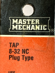 #8- 32 NC Plug Tap MASTER MECHANIC 119 214 MM119214 WPB 98 $10.00