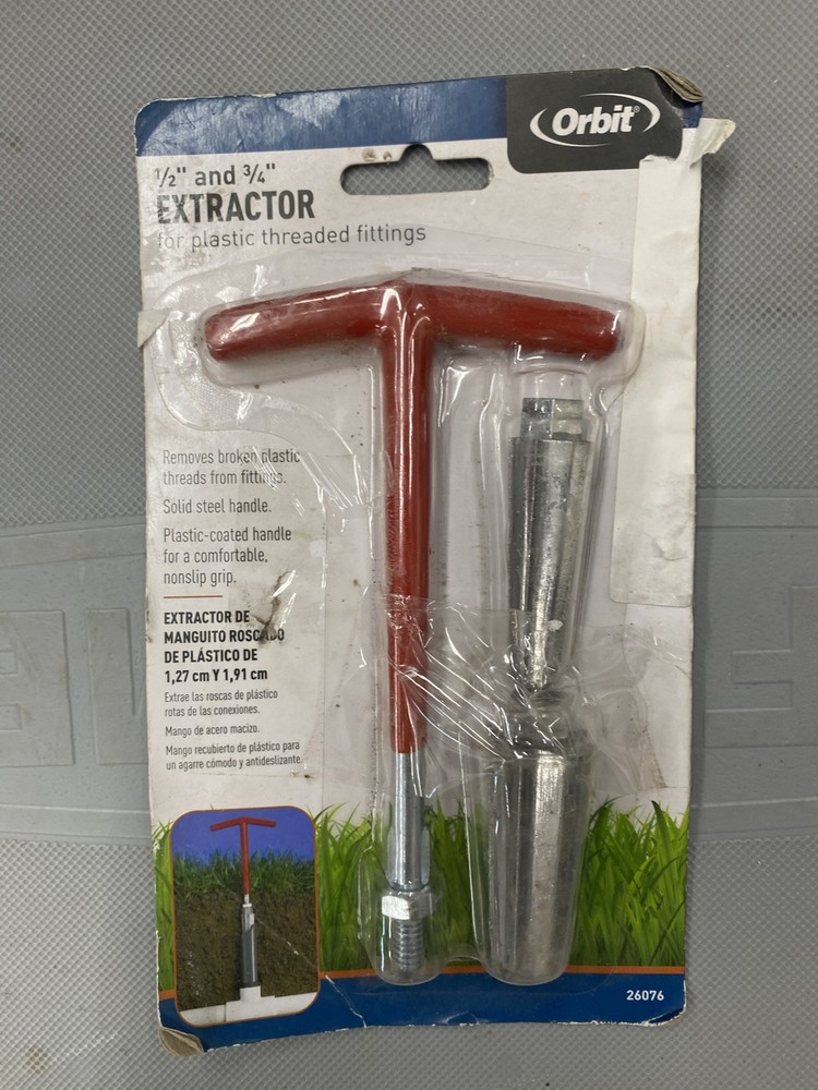 Orbit 26076 Plastic Sprinkler Riser Extractor 1/2 & 3/4 Landscaping Plumbing