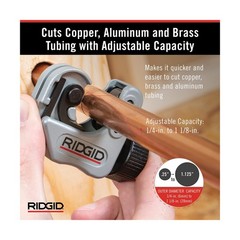 RIDGID 32573 Model 118 2-in-1 Close Quarters Tubing Cutter for 1/4&Prime; to 1-1/8&Prime;&hellip;