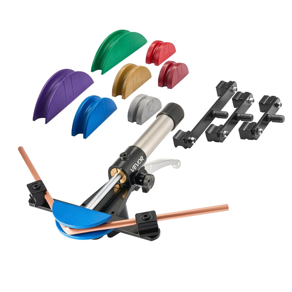 VEVOR Hydraulic Tubing Bender Kit 1/4 to 7/8 in Tube Pipe Bender Color Aluminium
