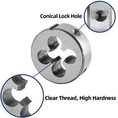 3/8&Prime;-16 UNC Round Threading Die 3/8 x 16 UNC Machine Thread Die Right Hand