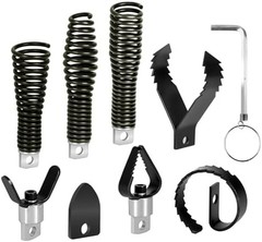 8-Piece Drain Snake Drill Attachment, Cutter and Auger Set, Compatible with 50FT
