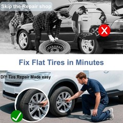61 PCS Tire Repair Screws Professional Plugs Screw Type With Screwdriver Kit