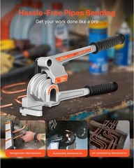 3-in-1 Tube Bender 1/4 3/8 1/2 OD Manual 180&deg; Pipe Bending Tool HVAC