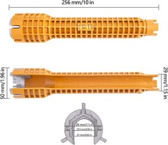5 in 1 Faucet and Sink Installer Tool, Entemah Double Head Plumbing Tool, Wate